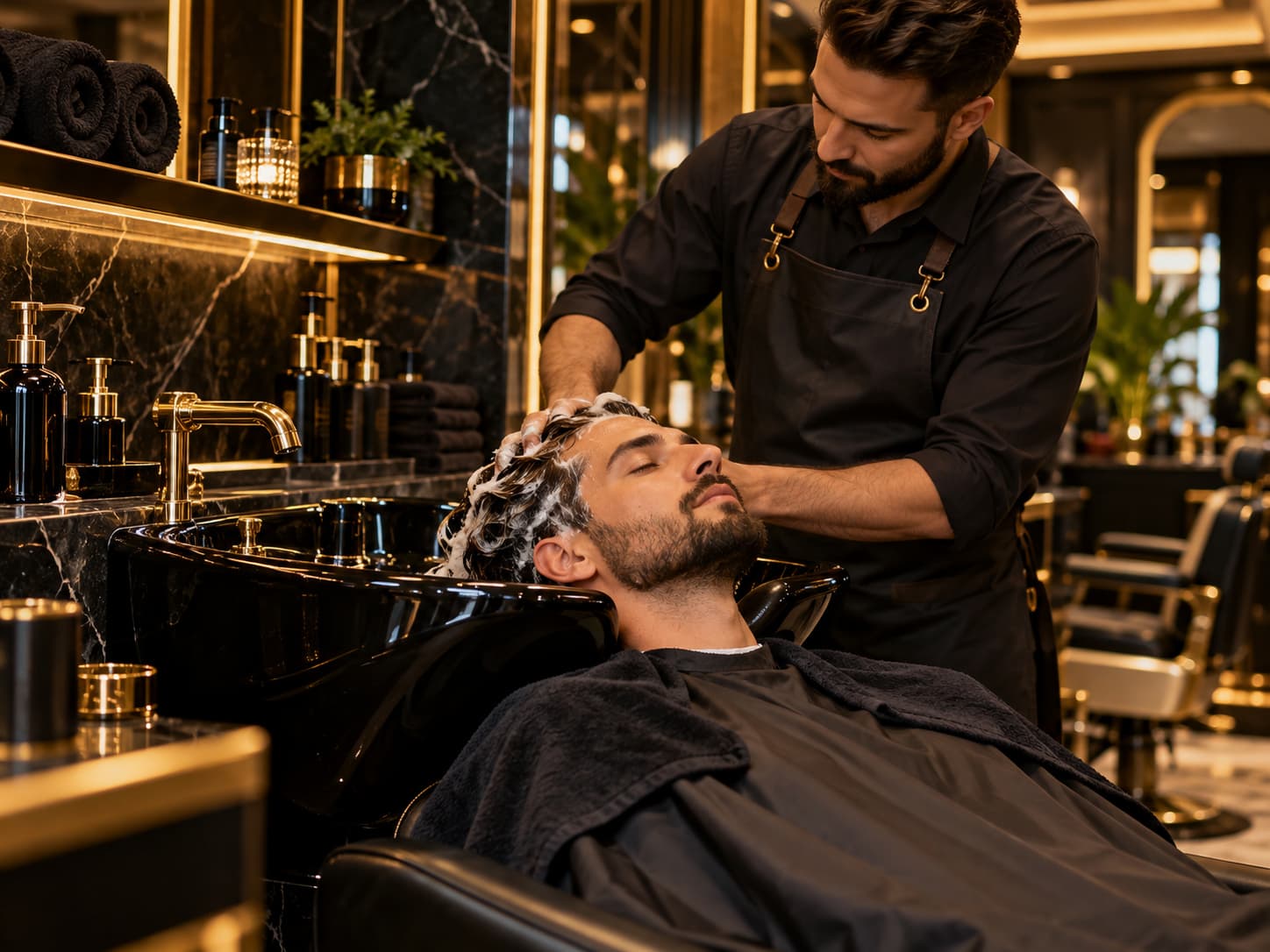 Barbero realizando un fade